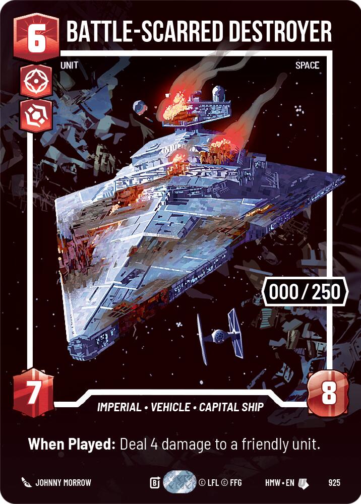 Battle-Scarred Destroyer (925) (Serialized) (925) [Homeworlds] | Deep Dive Games St. Marys
