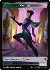 Citizen // Phyrexian Mite Double-Sided Token [Reality Fracture Commander Tokens] | Deep Dive Games St. Marys