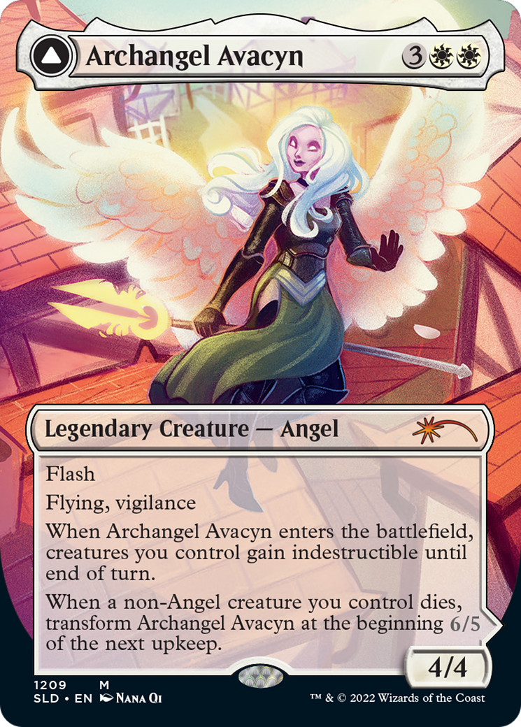 Archangel Avacyn // Avacyn, the Purifier (Display Commander) (Borderless) [Secret Lair: From Cute to Brute] | Deep Dive Games St. Marys