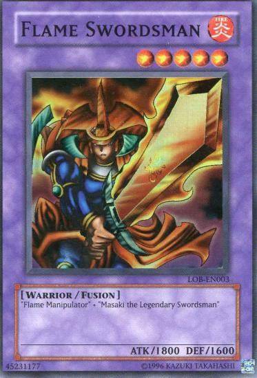 Flame Swordsman [LOB-EN003] Super Rare | Deep Dive Games St. Marys