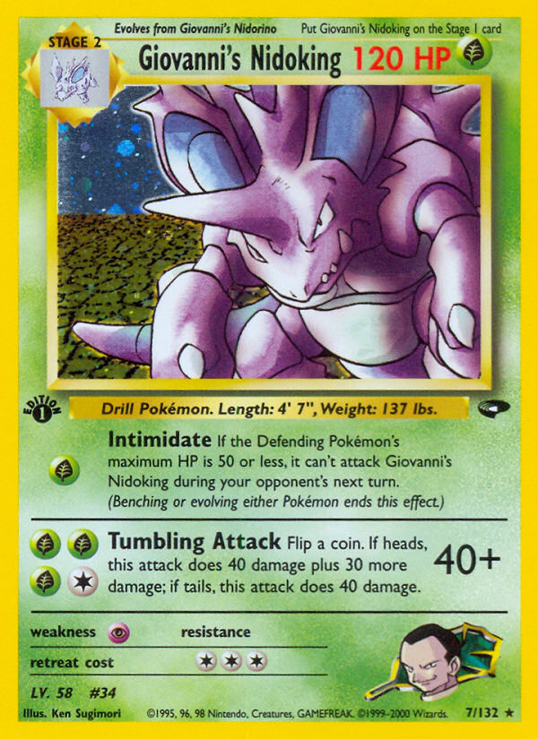 Giovanni's Nidoking (7/132) [Gym Challenge 1st Edition] | Deep Dive Games St. Marys