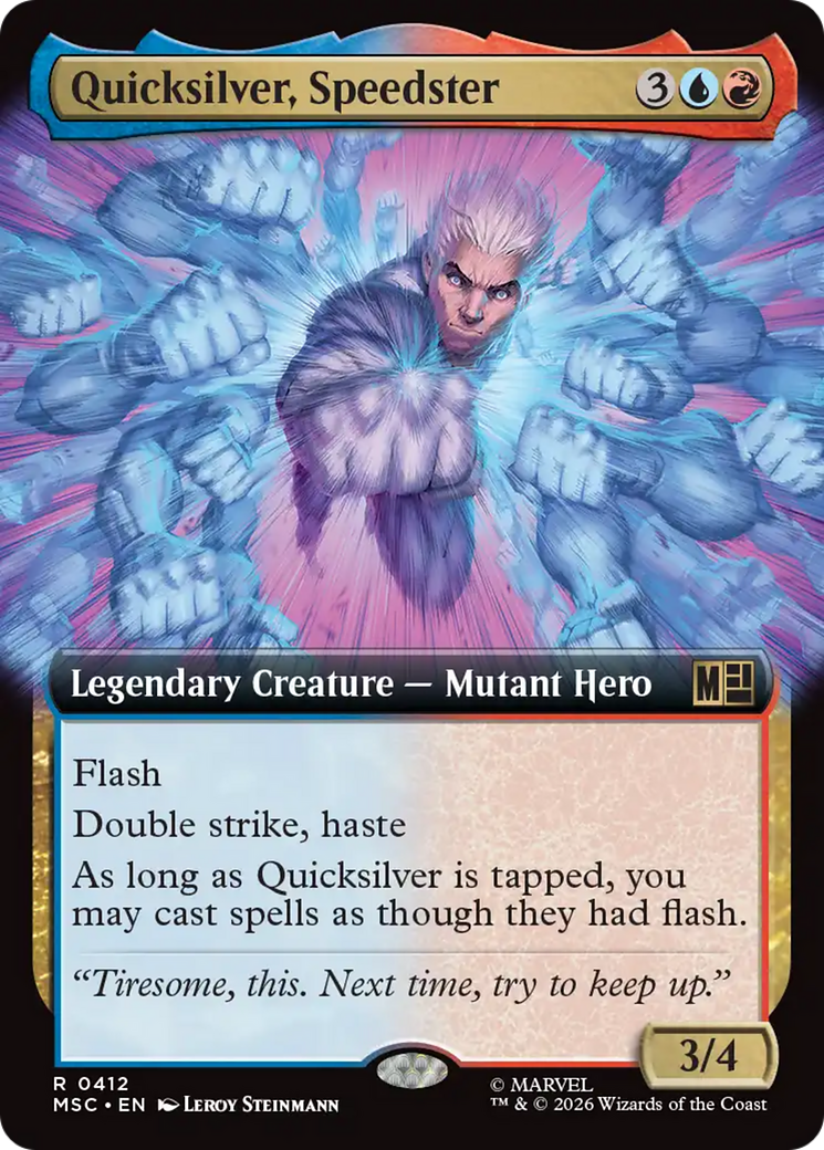 Quicksilver, Speedster (Extended Art) [Marvel Super Heroes Commander] | Deep Dive Games St. Marys
