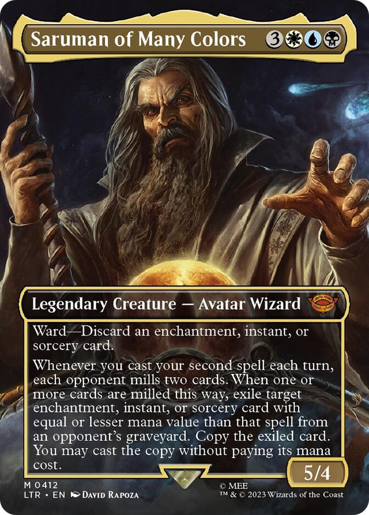 Saruman of Many Colors (Borderless Alternate Art) [The Lord of the Rings: Tales of Middle-Earth] | Deep Dive Games St. Marys