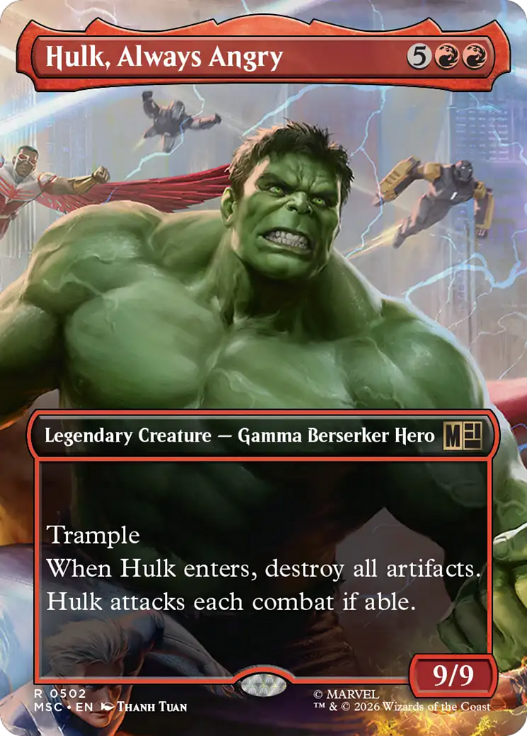 Hulk, Always Angry (Borderless) [Marvel Super Heroes Commander] | Deep Dive Games St. Marys