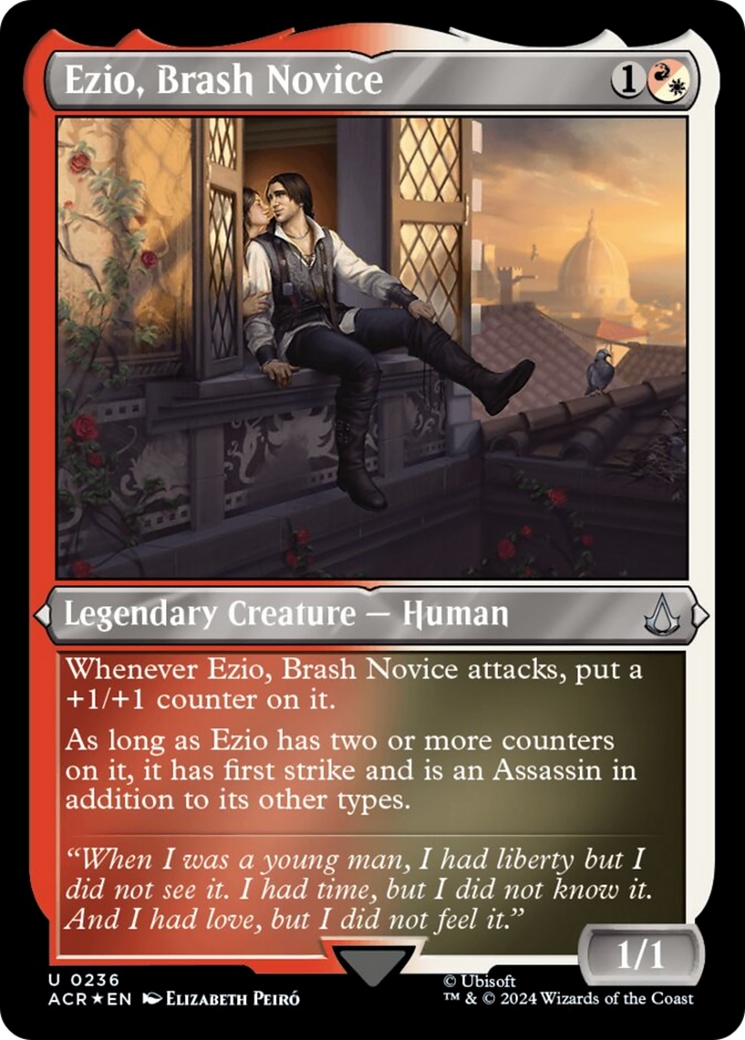 Ezio, Brash Novice (Foil Etched) [Assassin's Creed] | Deep Dive Games St. Marys