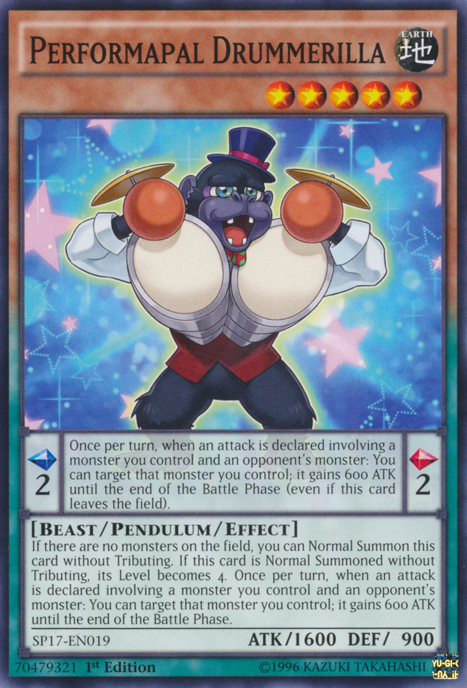 Performapal Drummerilla [SP17-EN019] Common | Deep Dive Games St. Marys