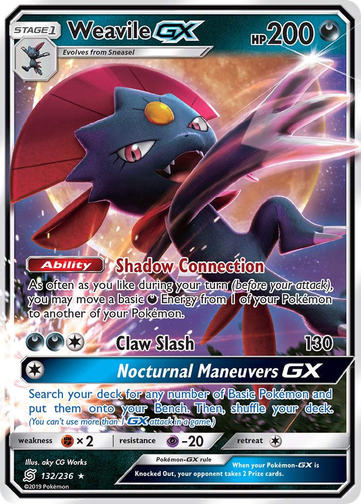 Weavile GX (132/236) [Sun & Moon: Unified Minds] | Deep Dive Games St. Marys