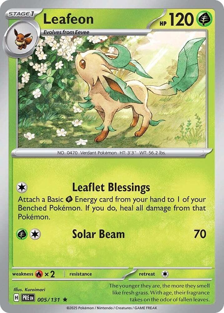 Leafeon (005/131) [Scarlet & Violet: Prismatic Evolutions] | Deep Dive Games St. Marys