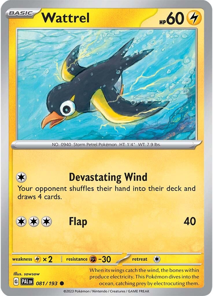 Wattrel (081/193) [Scarlet & Violet: Paldea Evolved] | Deep Dive Games St. Marys