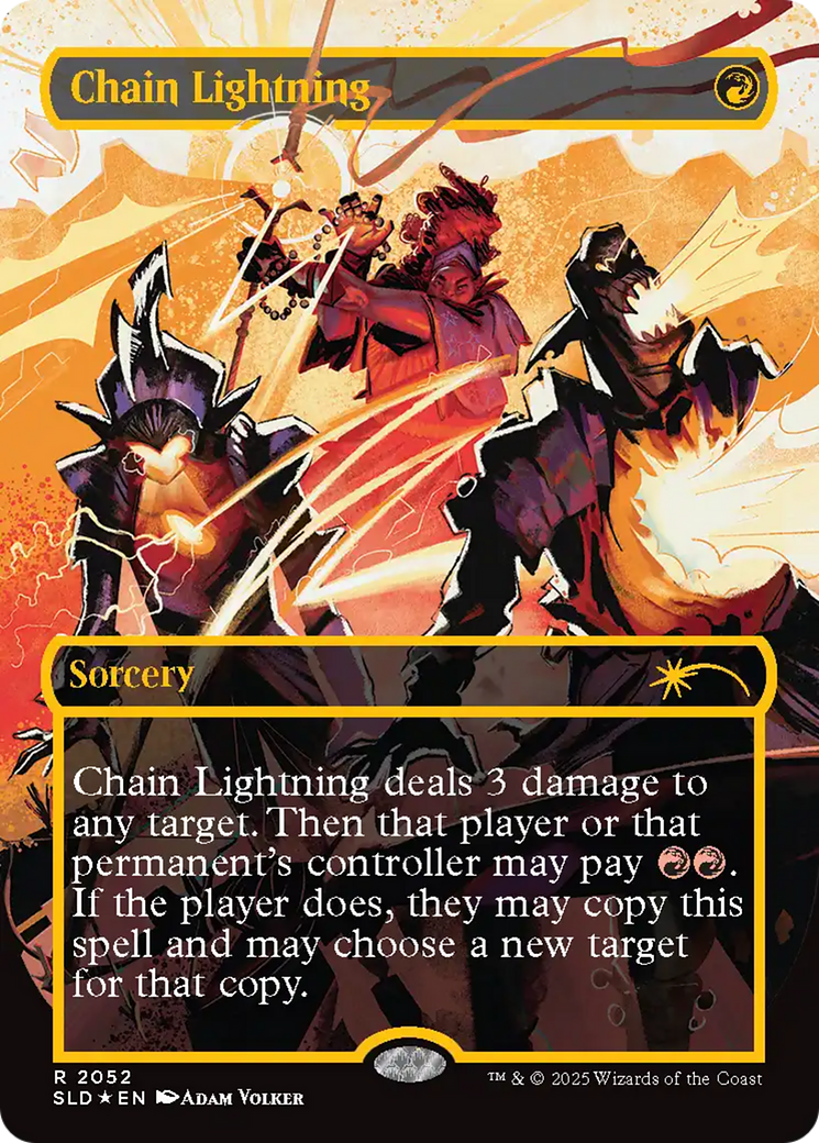 Chain Lightning (2052) (Raised Foil) [Secret Lair Drop Series] | Deep Dive Games St. Marys