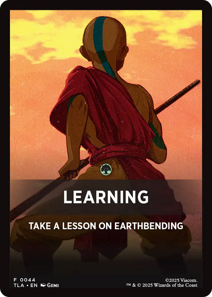 Learning Theme Card [Avatar: The Last Airbender Tokens] | Deep Dive Games St. Marys