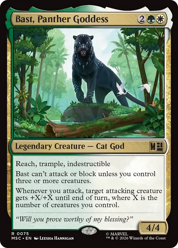 Bast, Panther Goddess (Surge Foil) [Marvel Super Heroes Commander] | Deep Dive Games St. Marys