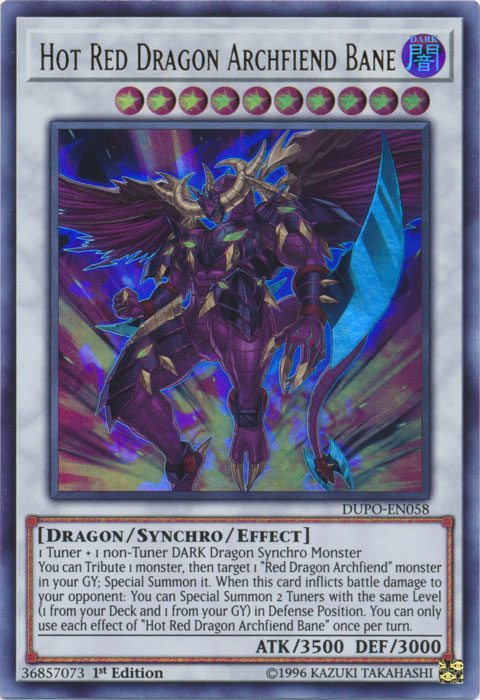 Hot Red Dragon Archfiend Bane [DUPO-EN058] Ultra Rare | Deep Dive Games St. Marys