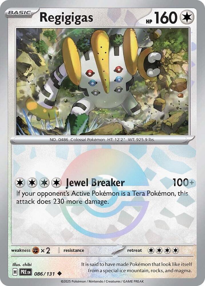 Regigigas (086/131) (Poke Ball Pattern) [Scarlet & Violet: Prismatic Evolutions] | Deep Dive Games St. Marys