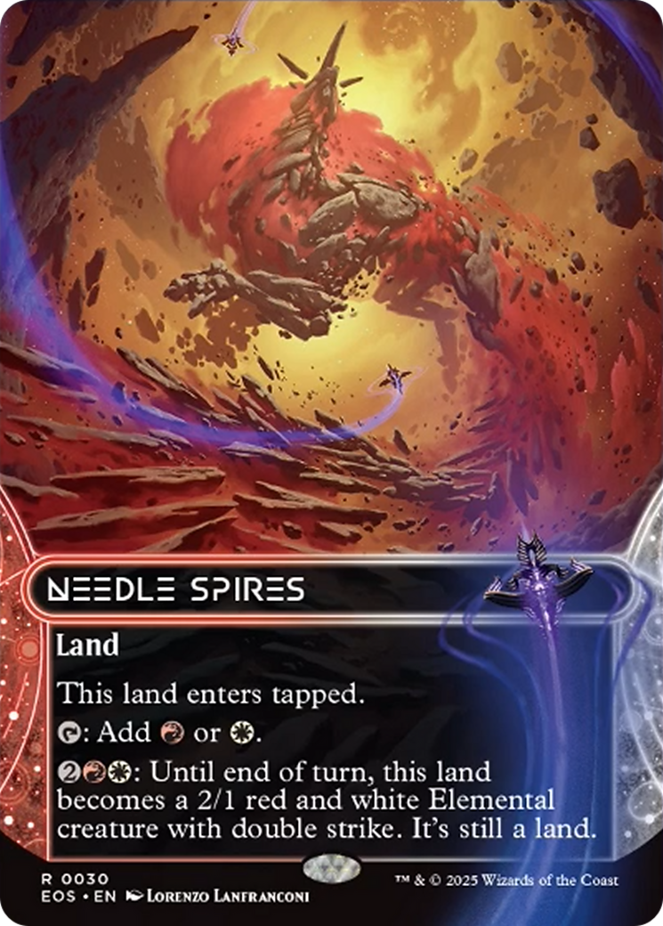 Needle Spires (0030) (Borderless) [Edge of Eternities: Stellar Sights] | Deep Dive Games St. Marys