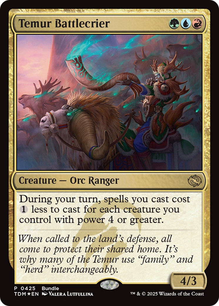 Temur Battlecrier (Bundle) [Tarkir: Dragonstorm Promos] | Deep Dive Games St. Marys