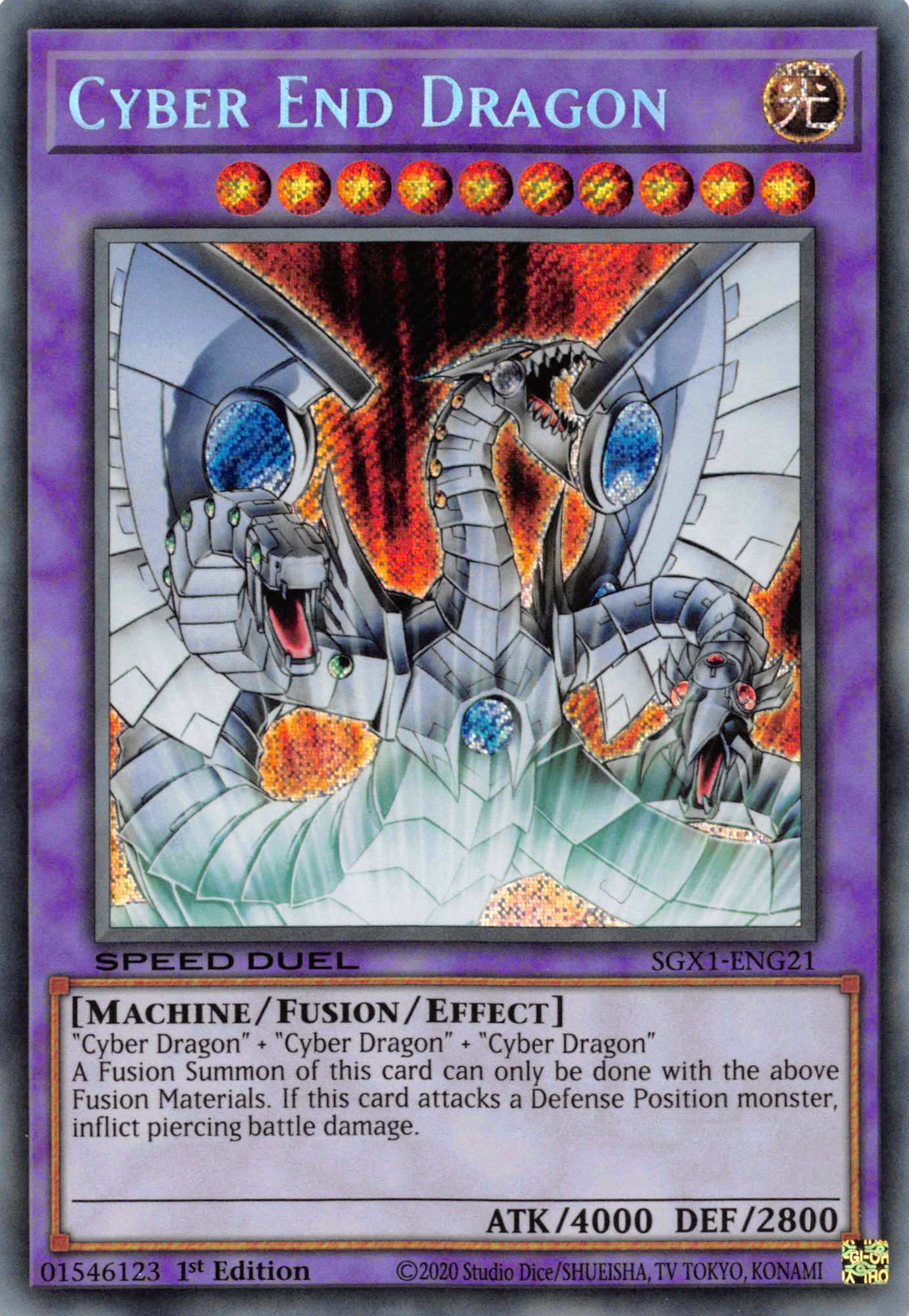 Cyber End Dragon [SGX1-ENG21] Secret Rare | Deep Dive Games St. Marys