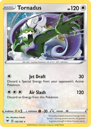 Tornadus (142/185) (Cosmos Holo) [Sword & Shield: Vivid Voltage] | Deep Dive Games St. Marys
