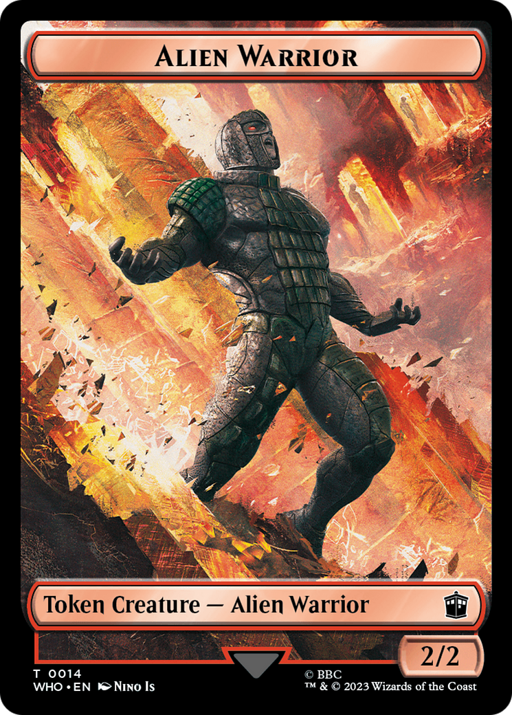 Alien Warrior // Treasure (0030) Double-Sided Token [Doctor Who Tokens] | Deep Dive Games St. Marys