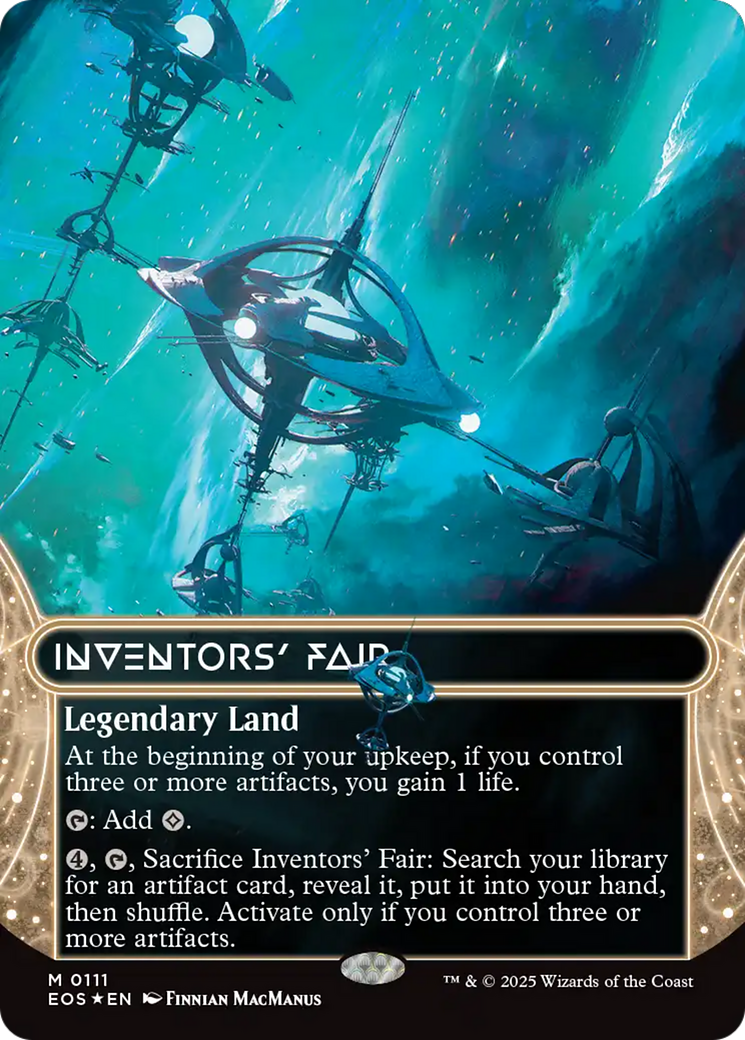 Inventors' Fair (0111) (Borderless) (Galaxy Foil) [Edge of Eternities: Stellar Sights] | Deep Dive Games St. Marys