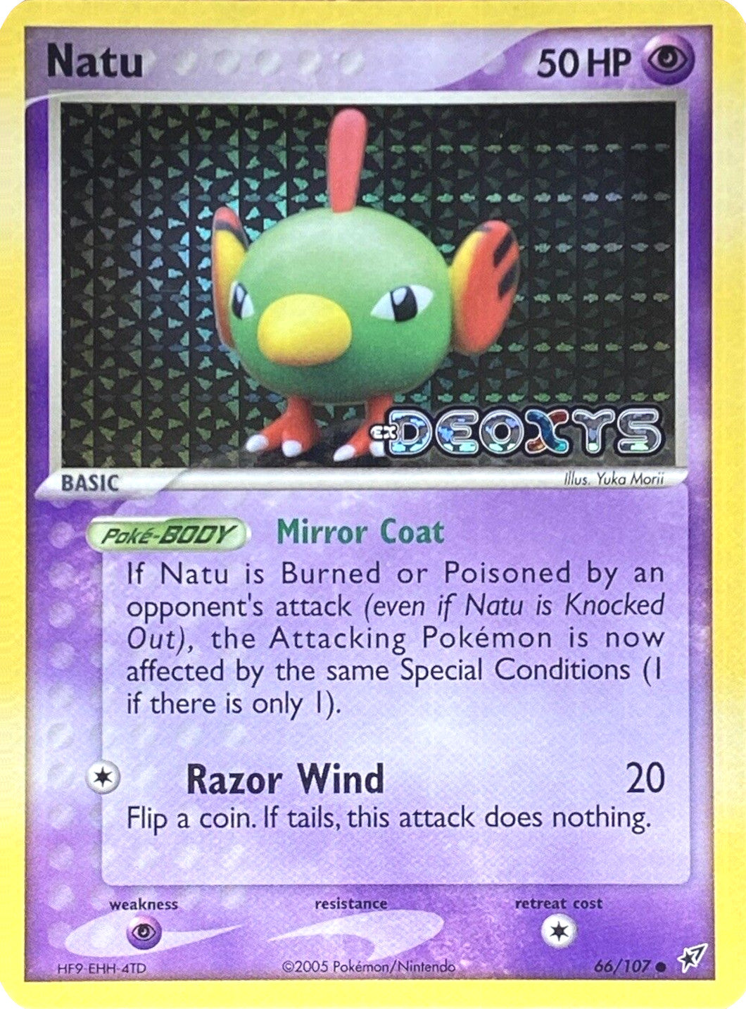 Natu (66/107) (Stamped) [EX: Deoxys] | Deep Dive Games St. Marys