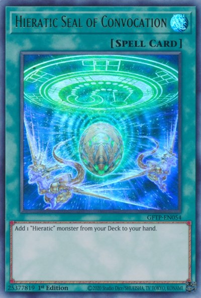 Hieratic Seal of Convocation [GFTP-EN054] Ultra Rare | Deep Dive Games St. Marys