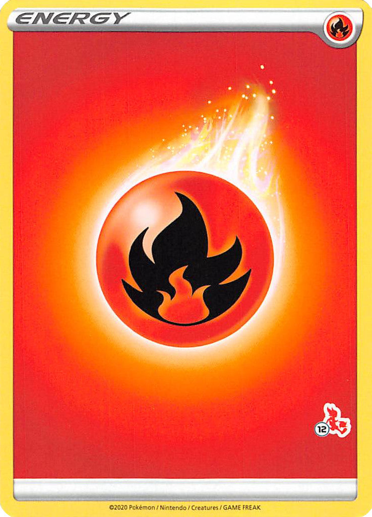 Fire Energy (Cinderace Stamp #12) [Battle Academy 2022] | Deep Dive Games St. Marys