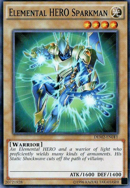 Elemental Hero Sparkman [DEM2-EN011] Common | Deep Dive Games St. Marys