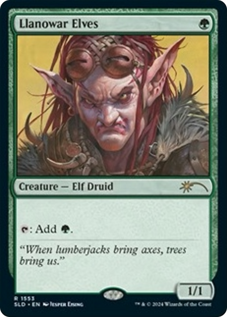 Llanowar Elves (1553) (Rainbow Foil) [Secret Lair Drop Series] | Deep Dive Games St. Marys