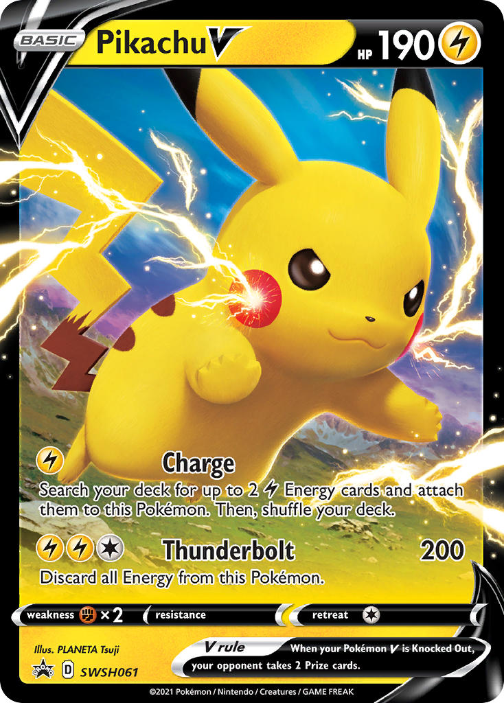 Pikachu V (SWSH061) (Jumbo Card) [Sword & Shield: Black Star Promos] | Deep Dive Games St. Marys