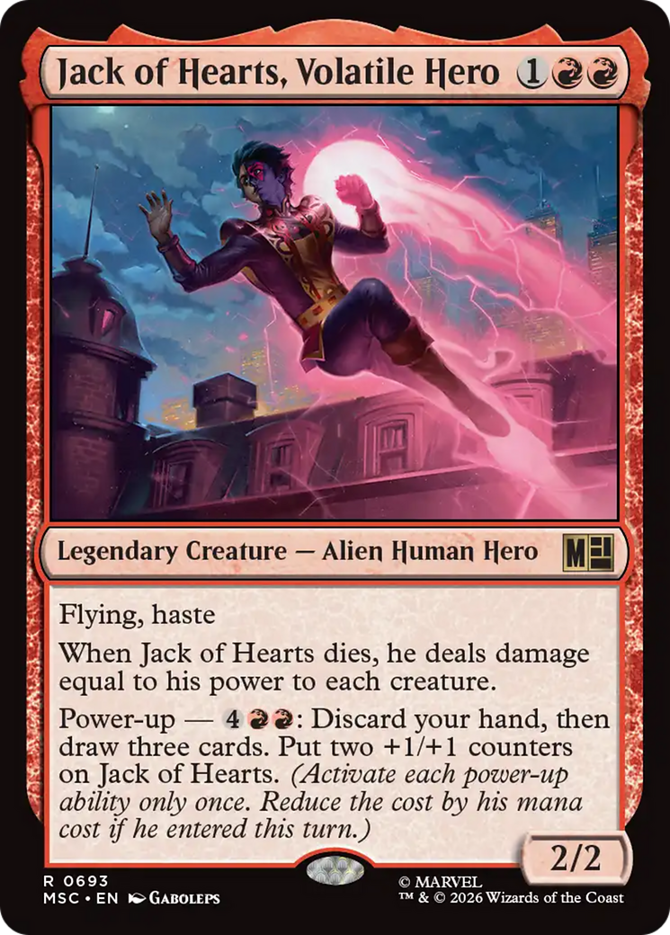 Jack of Hearts, Volatile Hero [Marvel Super Heroes Commander] | Deep Dive Games St. Marys
