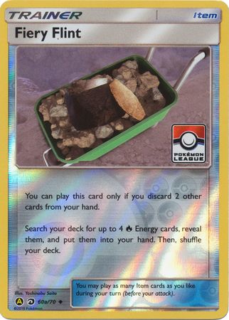 Fiery Flint (60a/70) (League Promo) [Sun & Moon: Dragon Majesty] | Deep Dive Games St. Marys