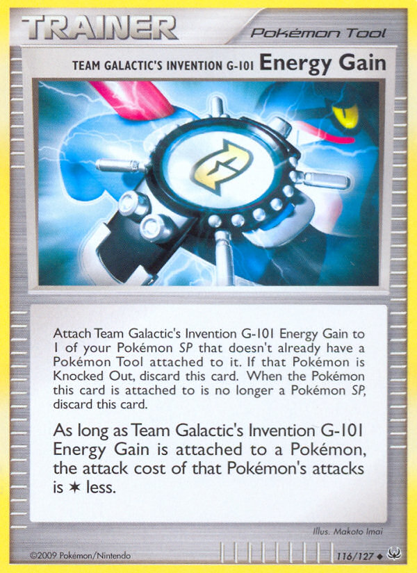 Team Galactic's Invention G-101 Energy Gain (116/127) [Platinum: Base Set] | Deep Dive Games St. Marys