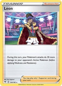Leon (154/185) (Theme Deck Exclusive) [Sword & Shield: Vivid Voltage] | Deep Dive Games St. Marys