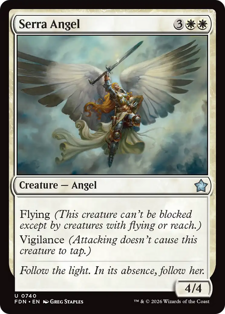 Serra Angel (0740) [Foundations] | Deep Dive Games St. Marys