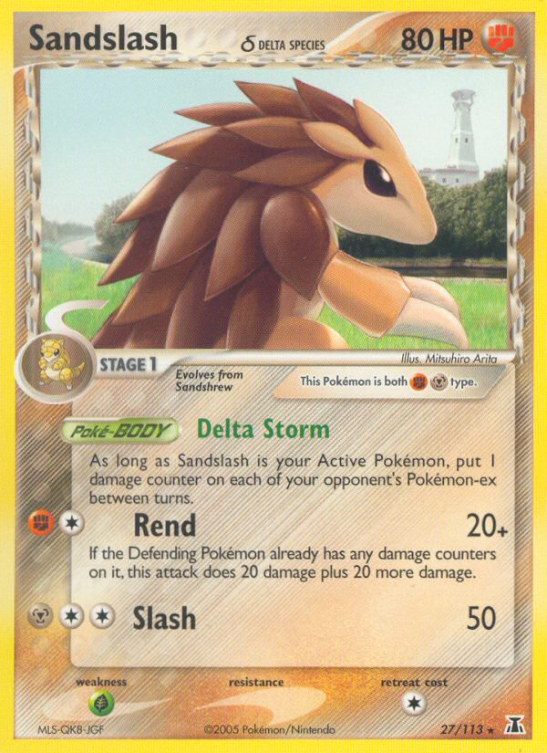 Sandslash (27/113) (Delta Species) [EX: Delta Species] | Deep Dive Games St. Marys