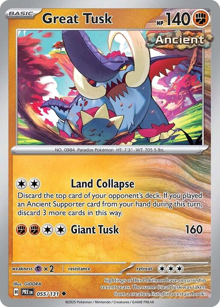 Great Tusk (055/131) [Scarlet & Violet: Prismatic Evolutions] | Deep Dive Games St. Marys