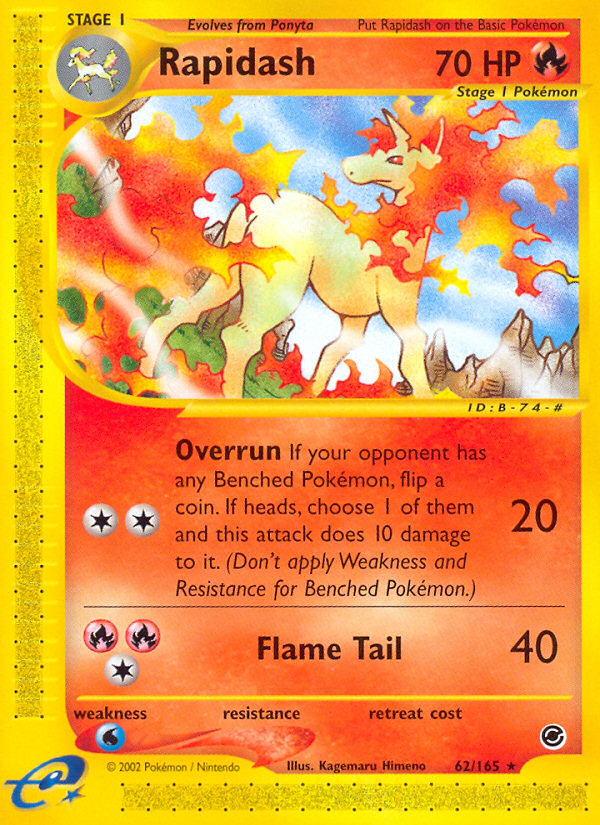 Rapidash (62/165) [Expedition: Base Set] | Deep Dive Games St. Marys