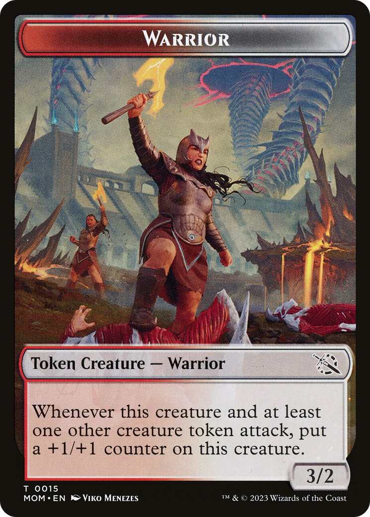Warrior // Thopter Double-Sided Token [March of the Machine Tokens] | Deep Dive Games St. Marys