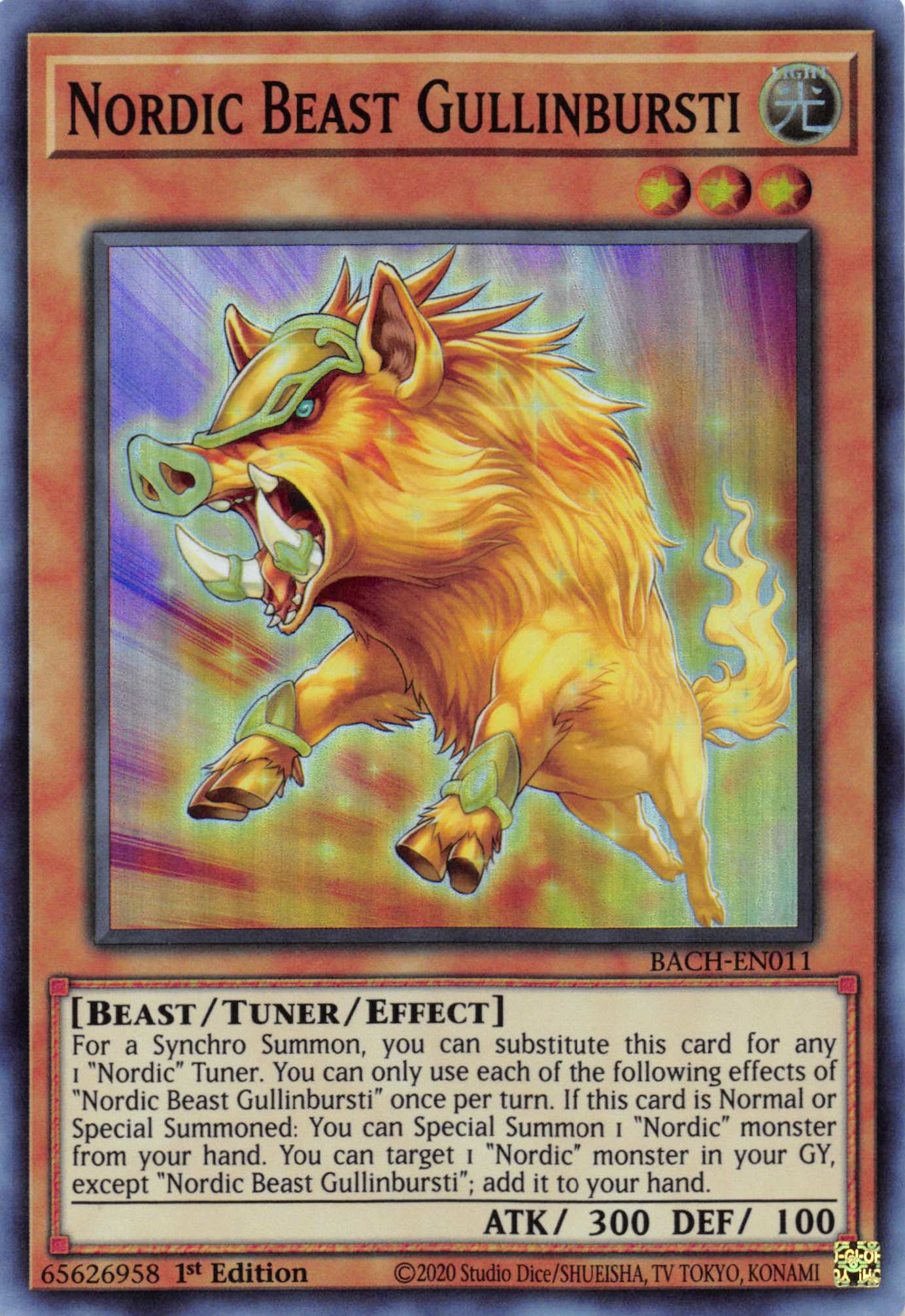 Nordic Beast Gullinbursti [BACH-EN011] Super Rare | Deep Dive Games St. Marys