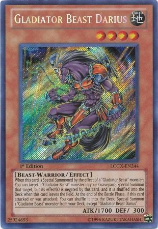 Gladiator Beast Darius [LCGX-EN244] Secret Rare | Deep Dive Games St. Marys