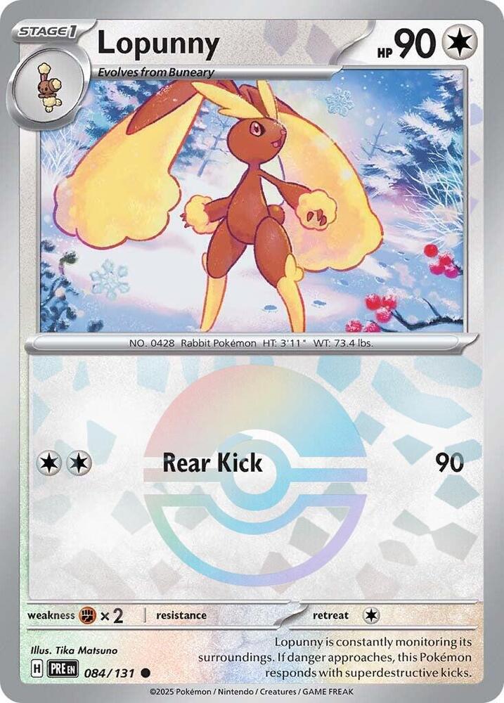 Lopunny (084/131) (Poke Ball Pattern) [Scarlet & Violet: Prismatic Evolutions] | Deep Dive Games St. Marys