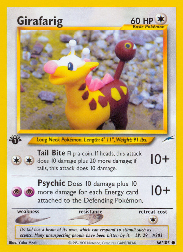 Girafarig (66/105) [Neo Destiny 1st Edition] | Deep Dive Games St. Marys