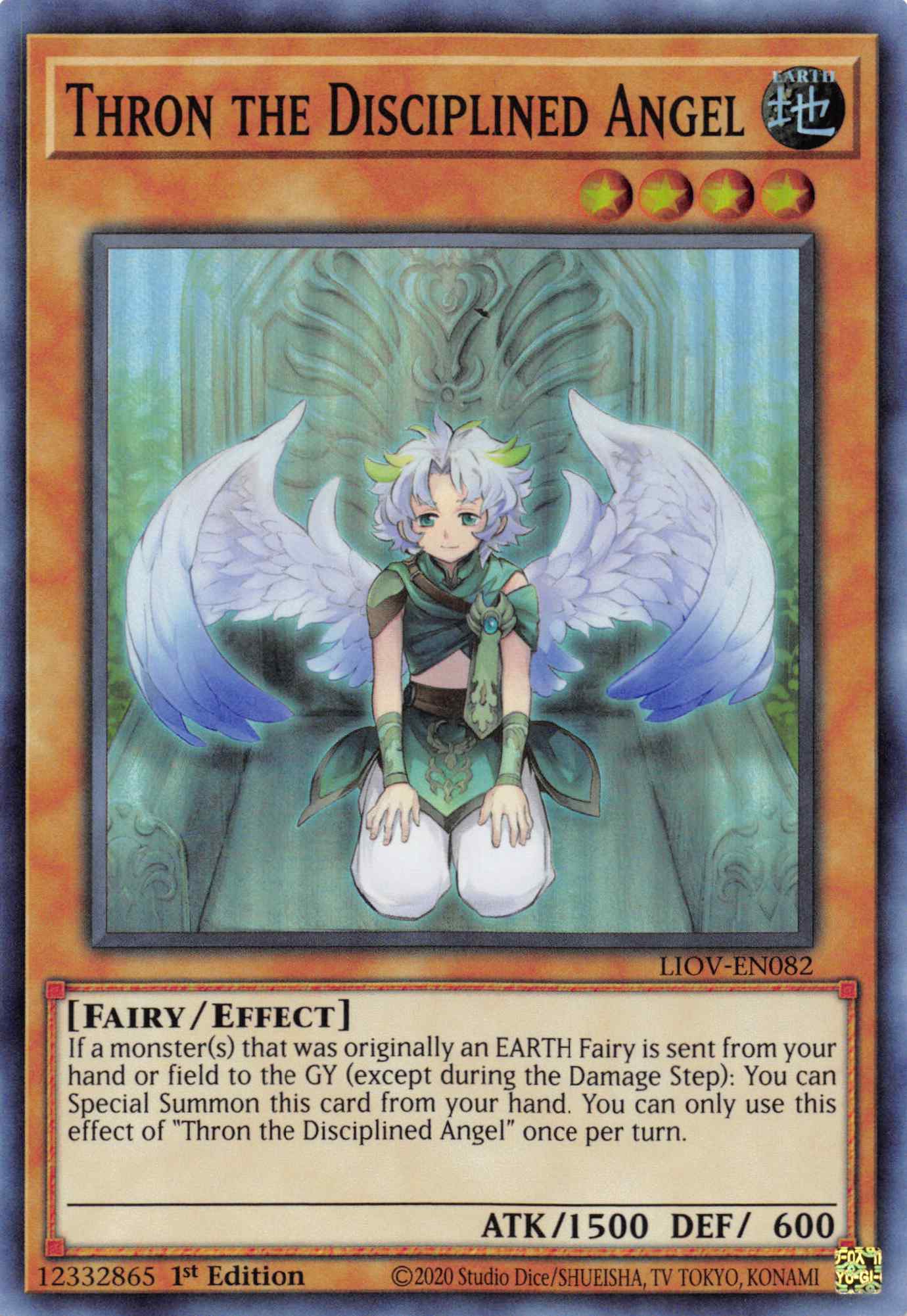 Thron the Disciplined Angel [LIOV-EN082] Super Rare | Deep Dive Games St. Marys