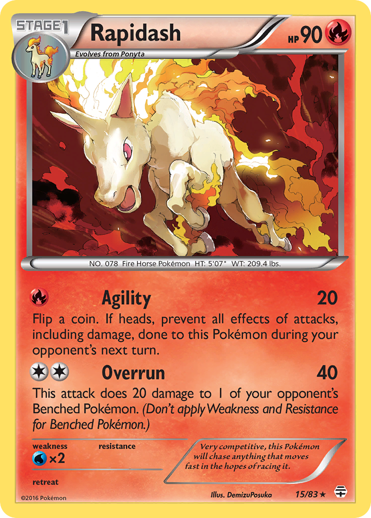 Rapidash (15/83) [XY: Generations] | Deep Dive Games St. Marys