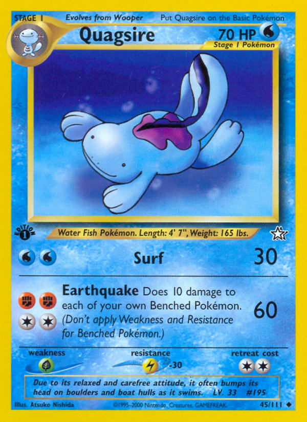 Quagsire (45/111) [Neo Genesis 1st Edition] | Deep Dive Games St. Marys