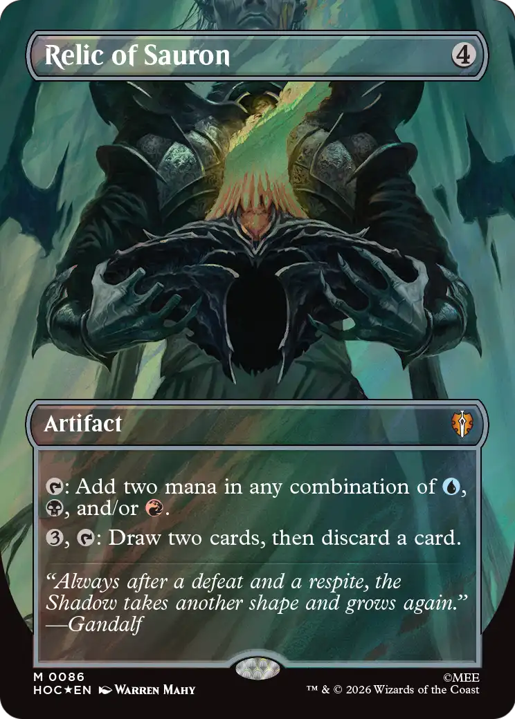 Relic of Sauron (Borderless) (Surge Foil) [The Hobbit: Eternal-Legal] | Deep Dive Games St. Marys