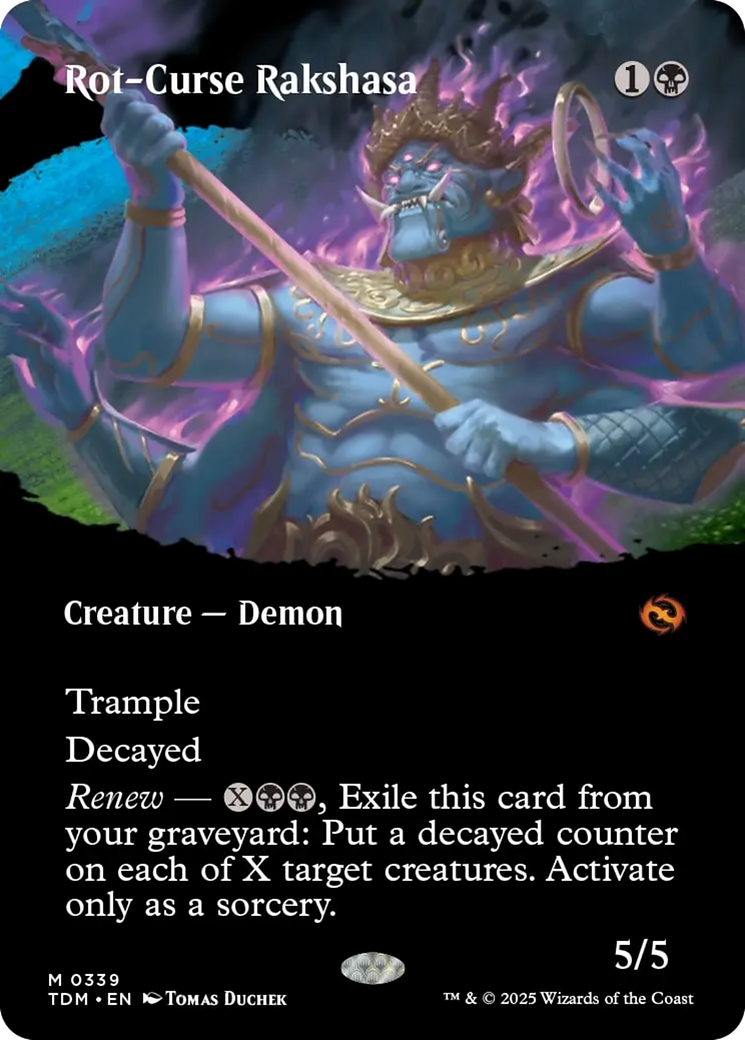 Rot-Curse Rakshasa (Borderless) [Tarkir: Dragonstorm] | Deep Dive Games St. Marys