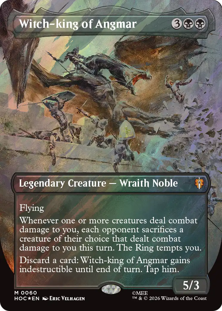 Witch-king of Angmar (Borderless) (Surge Foil) [The Hobbit: Eternal-Legal] | Deep Dive Games St. Marys