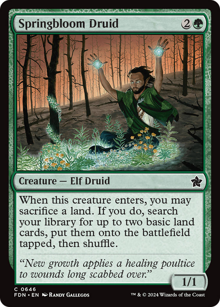 Springbloom Druid [Foundations] | Deep Dive Games St. Marys